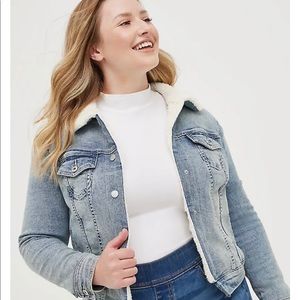 NWT Torrid Sherpa Jean Jacket